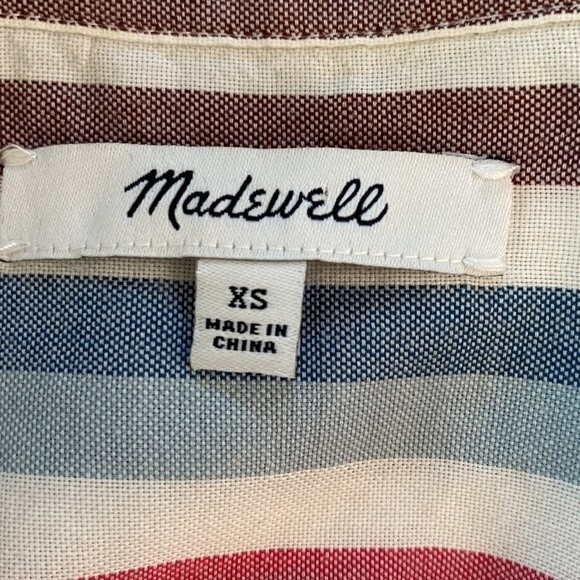 Madewell Button-Back Shirt in Pocatello Stripe Popover Striped Oversized Boxy - Picture 10 of 16